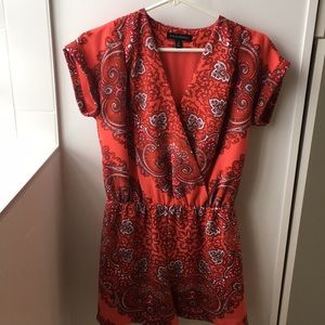 Paisley, coral romper